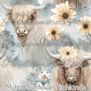 Muted Sunflower Highlands - Fabric