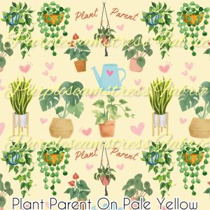 Plant Parent on Pale Yellow - Fabric