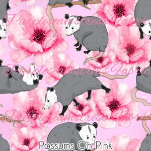 Possums on Pink - Fabric