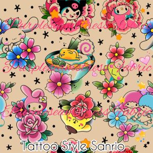 Tattoo Style Sanrio - Fabric
