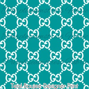 Teal Boujee Designer Print - Fabric