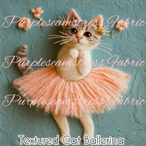 Textured Ballerina Cat - Fabric