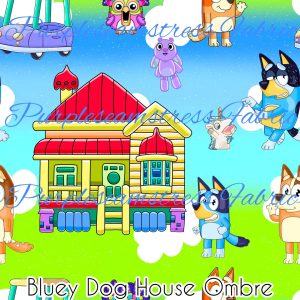 Bluey Dog House Ombre - Fabric
