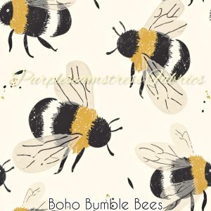 Boho Bumble Bees - Fabric