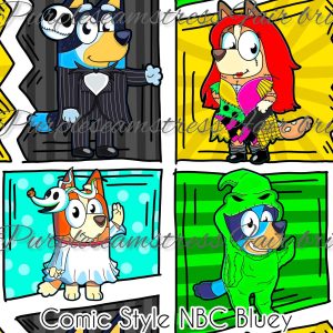 Comic Style NBC Bluey - Fabric