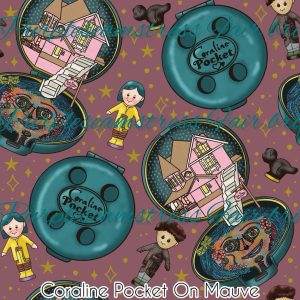 Coraline Pocket on Mauve - Fabric