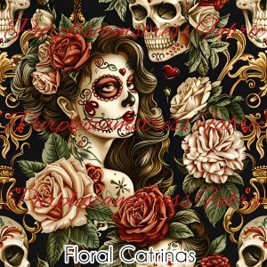 Floral Catrinas - Fabric