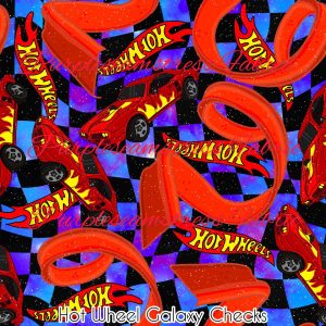 Hot Wheels Galaxy Checks - Fabric