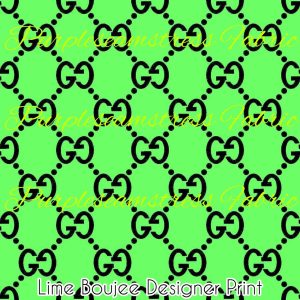 Lime Boujee Designer Print - Fabric