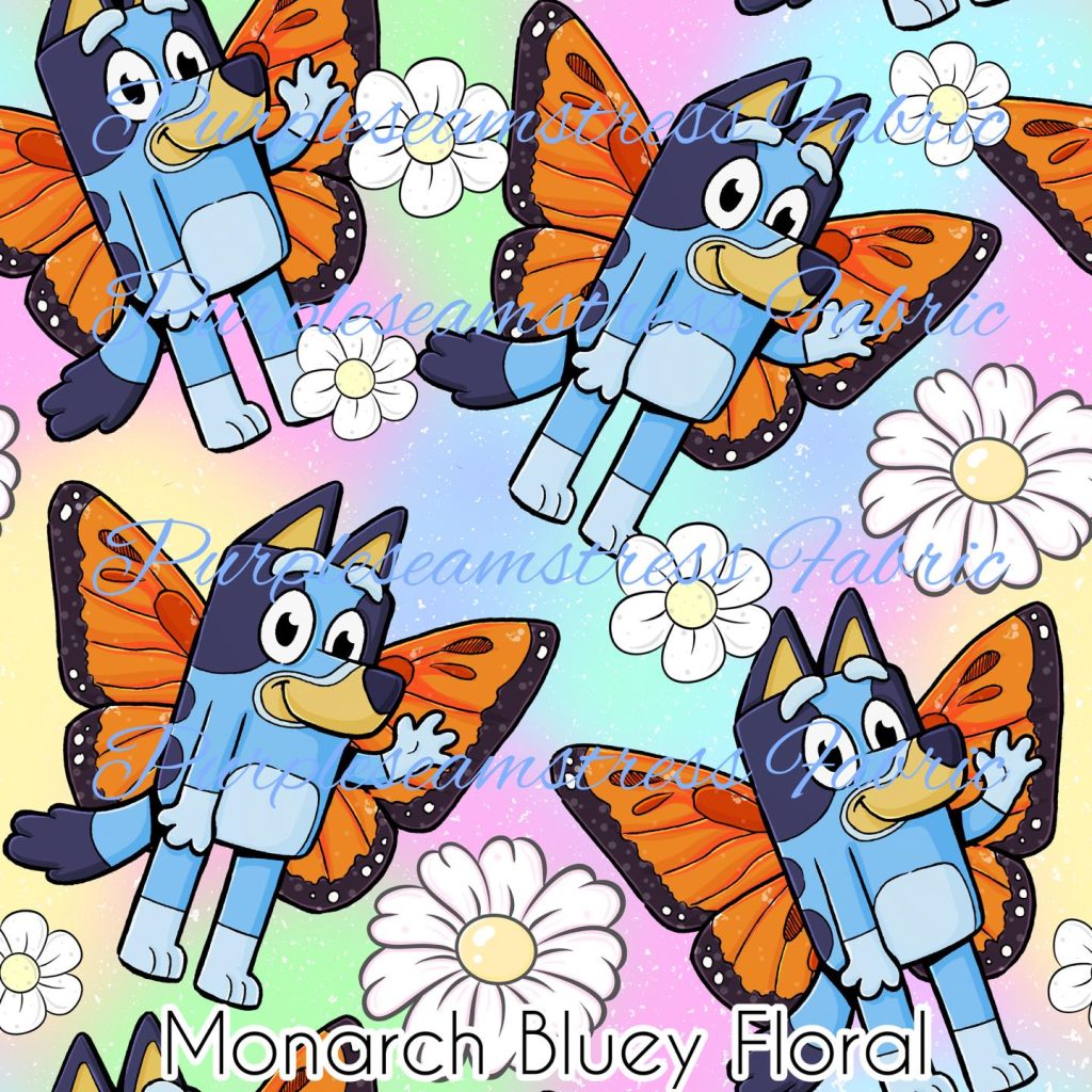 Monarch Bluey Floral – Purpleseamstress Fabric