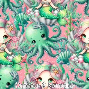 Octopus & Mermaids - Fabric