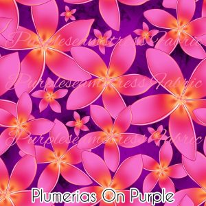 Plumerias on Purple - Fabric