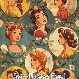 Retro Princess Floral - Fabric