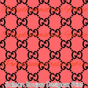 Salmon Boujee Designer Print - Fabric