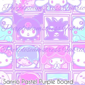 Sanrio Pastel Purple Board - Fabric