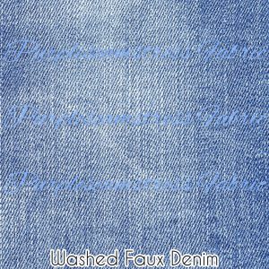 Washed Faux Denim - Fabric