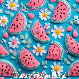 Watery Melon Floral - Fabric