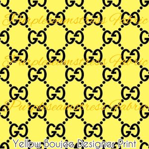 Yellow Boujee Designer Print - Fabric