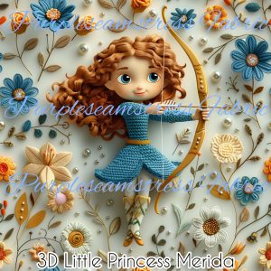 3D Little Princess Merida - Fabric