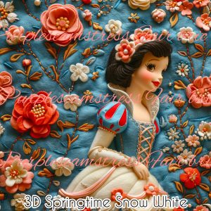 3D Springtime Snow White - Fabric