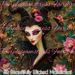3D Beautifully Wicked Maleficent - Fabric