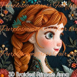 3D Braided Princess Anna - Fabric