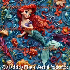 3D Bubbly Floral Ariel Exclusive - Fabric