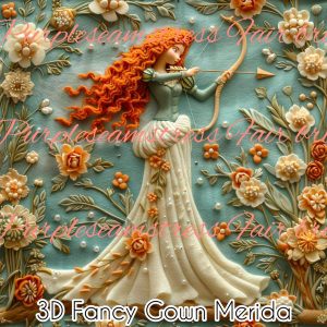 3D Fancy Gown Merida - Fabric
