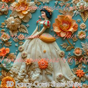 3D Fancy Gown Snow White - Fabric