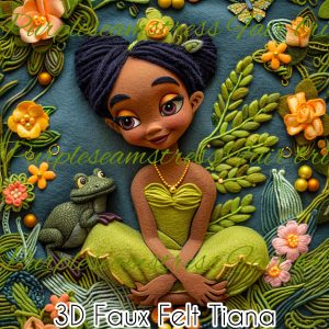 3D Faux Felt Tiana - Fabric