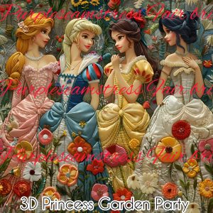 3D Princess Garden Party - Fabric