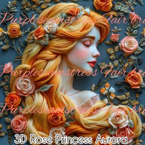 3D Rose Princess Aurora - Fabric