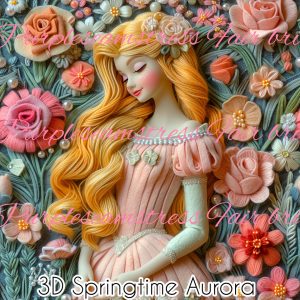 3D Springtime Aurora - Fabric