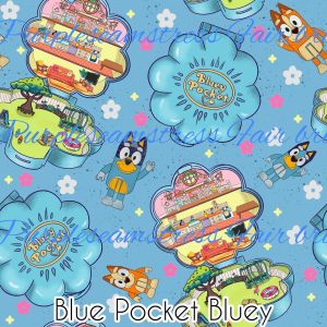Blue Pocket Bluey - Fabric