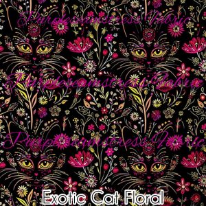 Exotic Cat Floral - Fabric