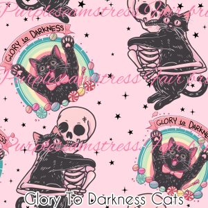 Glory to Darkness Cats - Fabric