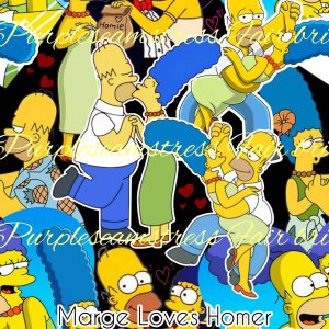 Marge Loves Homer - Fabric