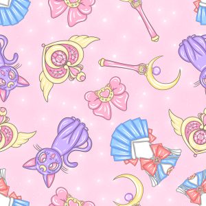 Pale Pink Sailor Moon - Fabric