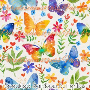 Speckled Rainbow Butterflies - Fabric