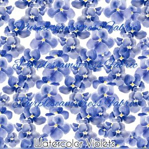 Watercolor Violets - Fabric