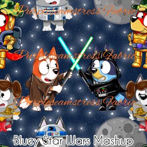 Bluey Star Wars Mashup - Fabric