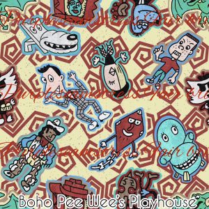 Boho Pee Wee's Playhouse - Fabric