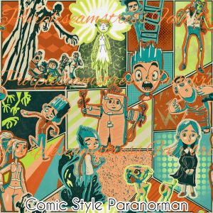 Comic Style Paranorman - Fabric