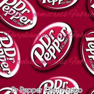 Dr Pepper Cherry Logo - Fabric