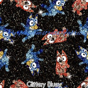 Glittery Bluey - Fabric