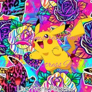 Lisa Frank Pikachu - Fabric