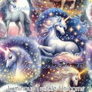 Luminous Twinkle Unicorns - Fabric
