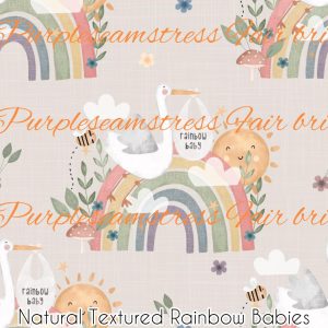Natural Textured Rainbow Babies - Fabric