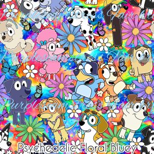 Psychedelic Floral Bluey