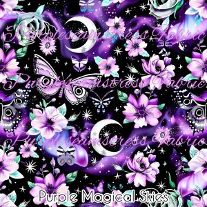 Purple Magical Skies - Fabric